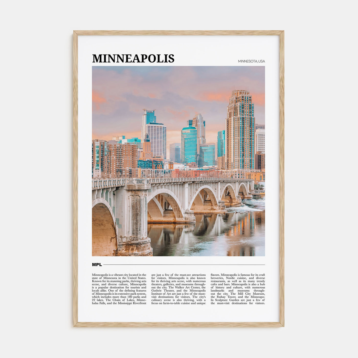 Minneapolis Travel Color No 2 Poster
