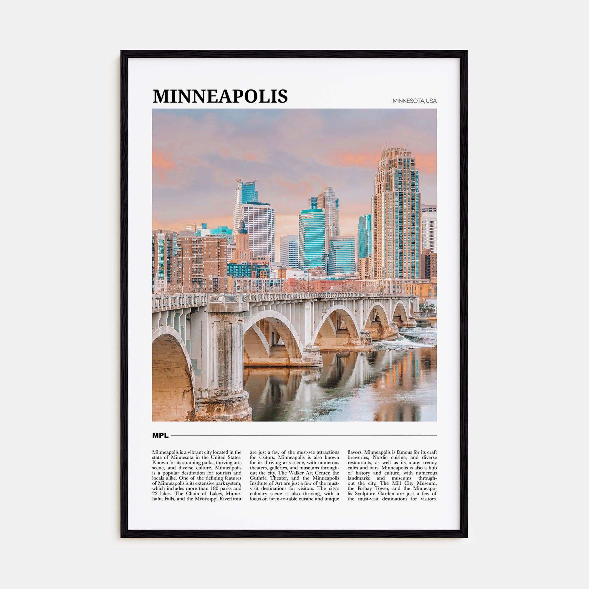 Minneapolis Travel Color No 2 Poster