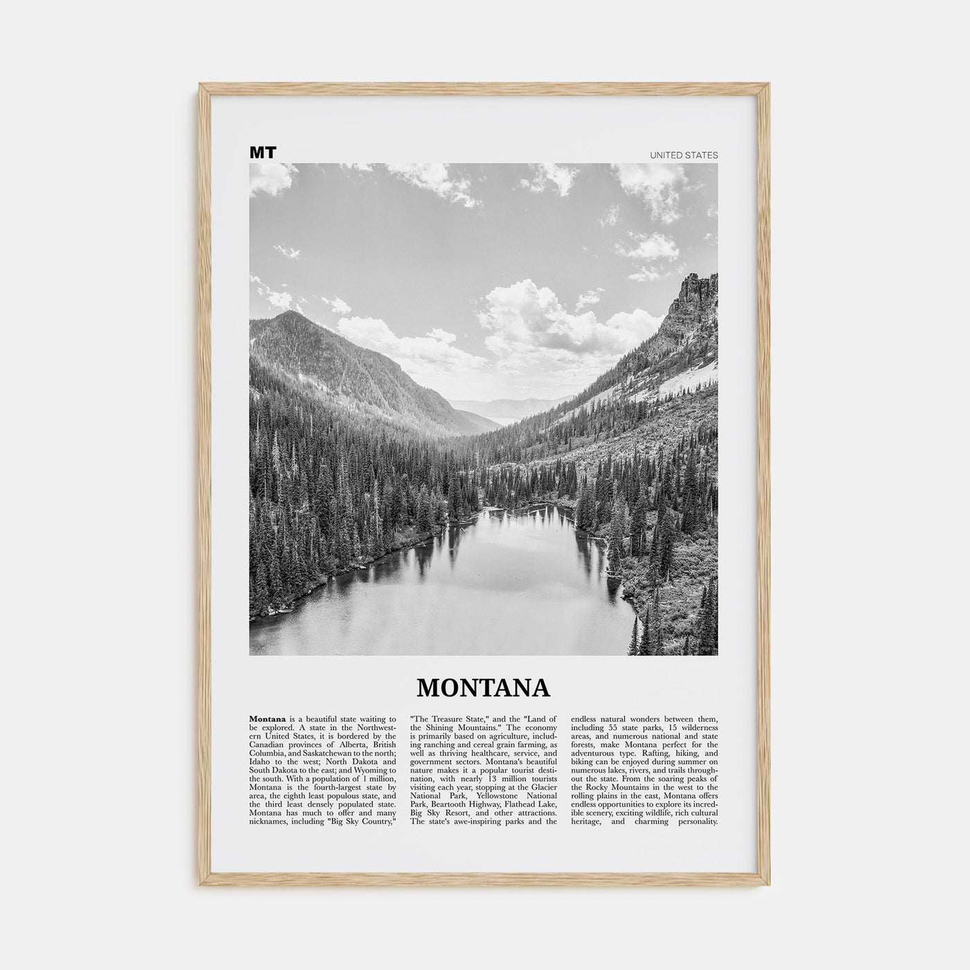 Montana Travel B&W No 1 Poster