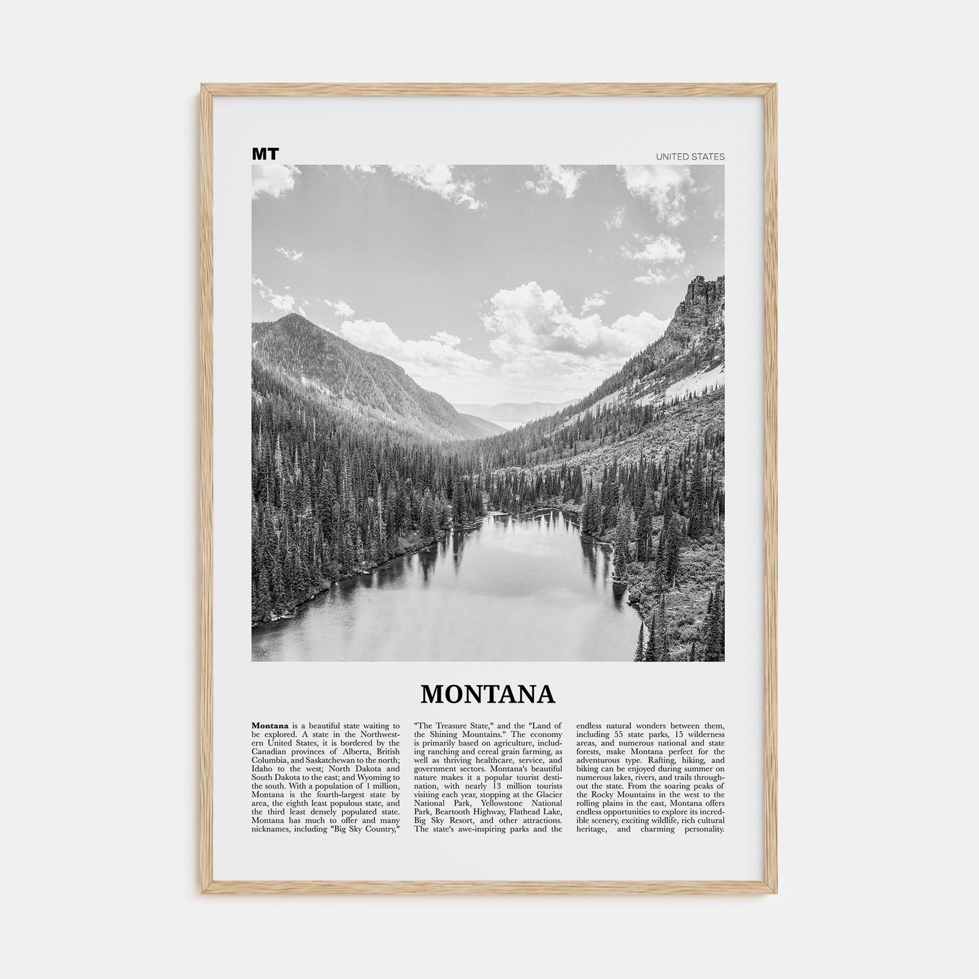 Montana Travel B&W No 1 Poster
