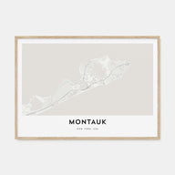 Montauk Map Landscape Poster