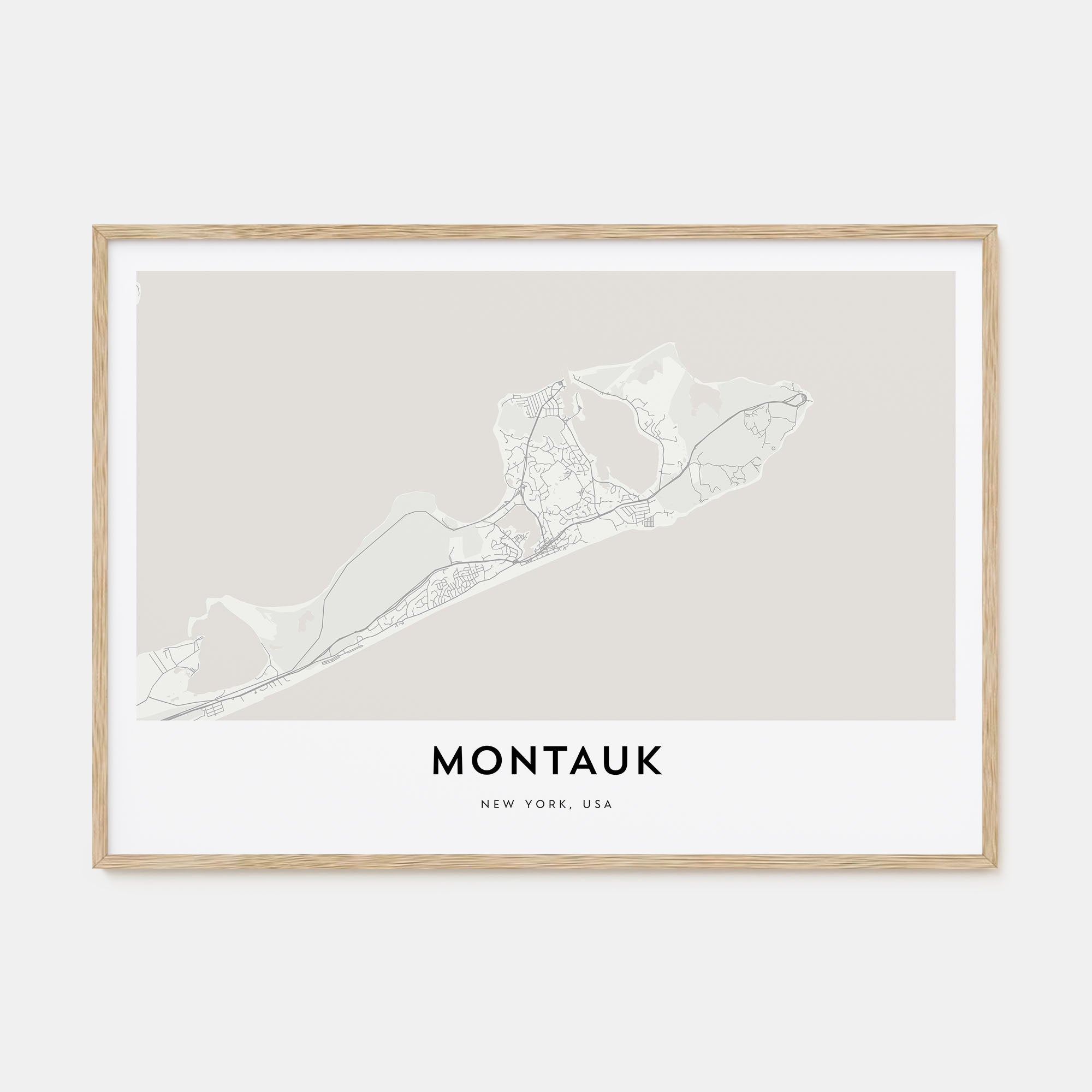 Montauk Map Landscape Poster