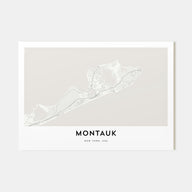 Montauk Map Landscape Poster