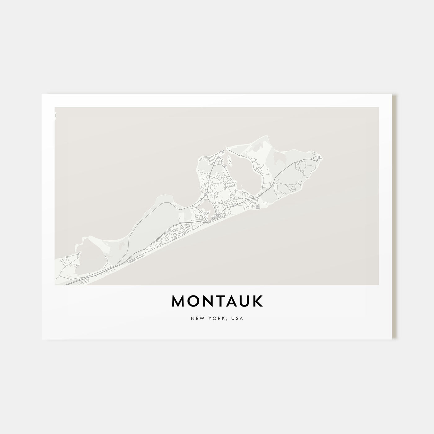 Montauk Map Landscape Poster