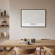 Montauk Map Landscape Poster