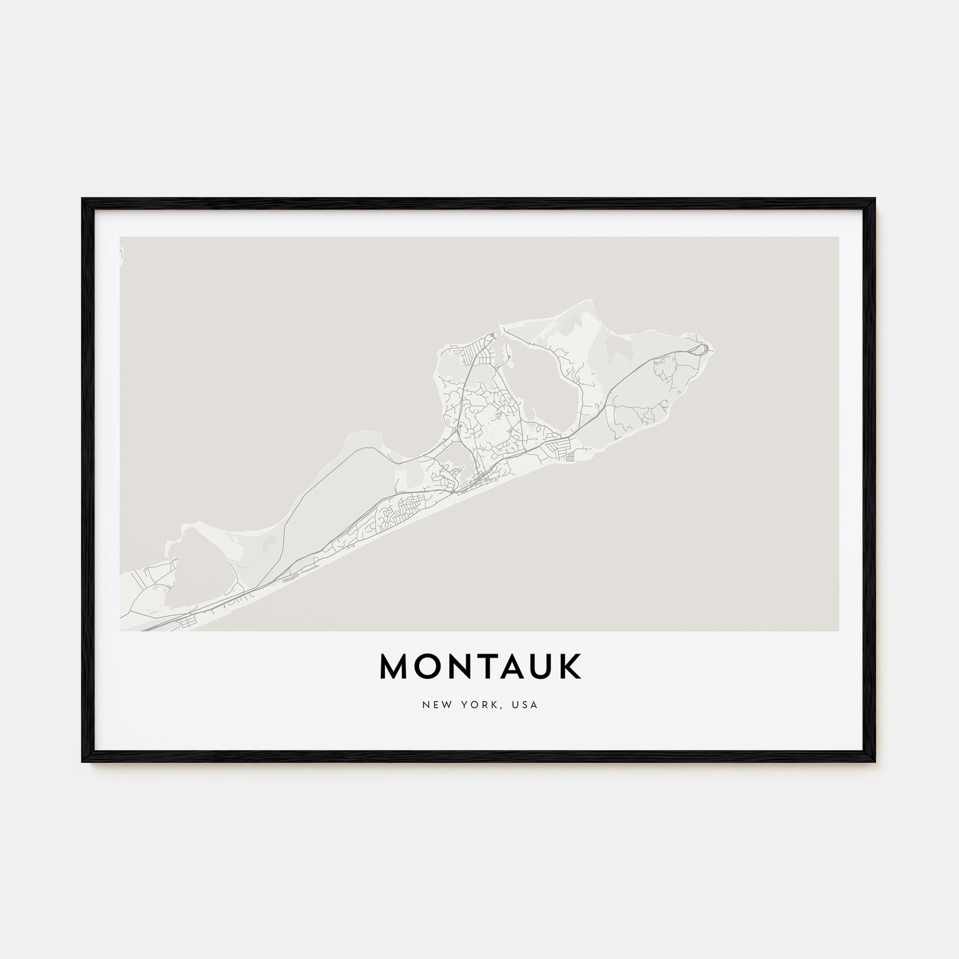Montauk Map Landscape Poster