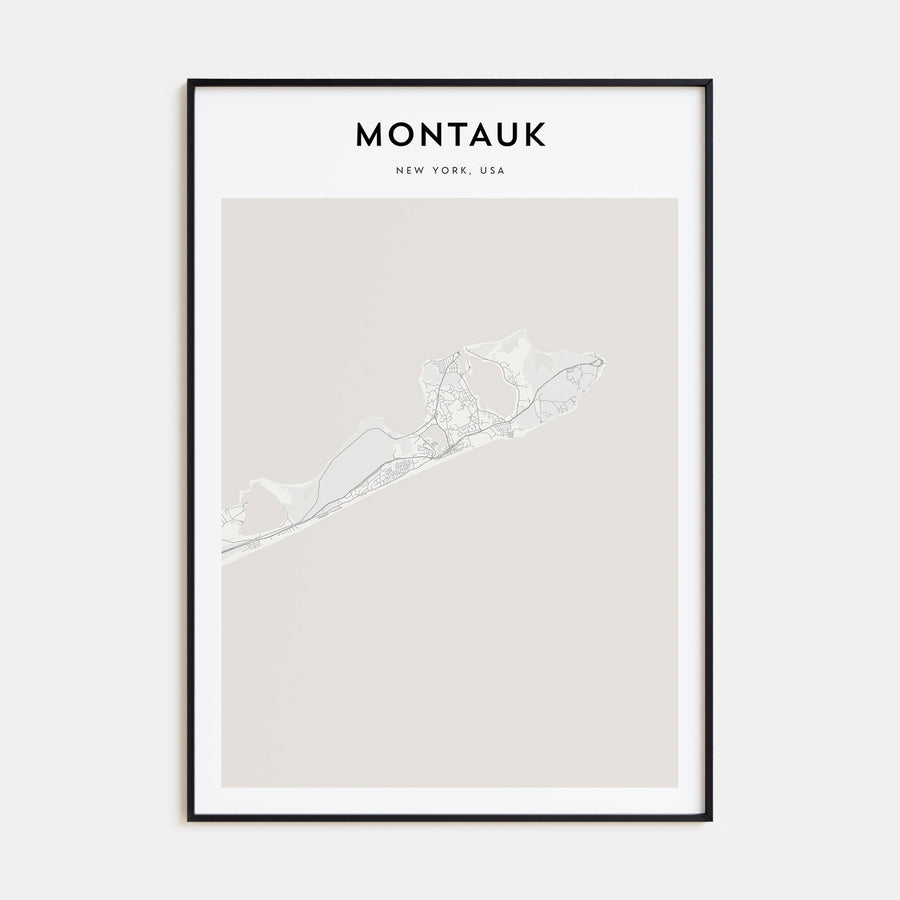 Montauk Map Portrait Poster