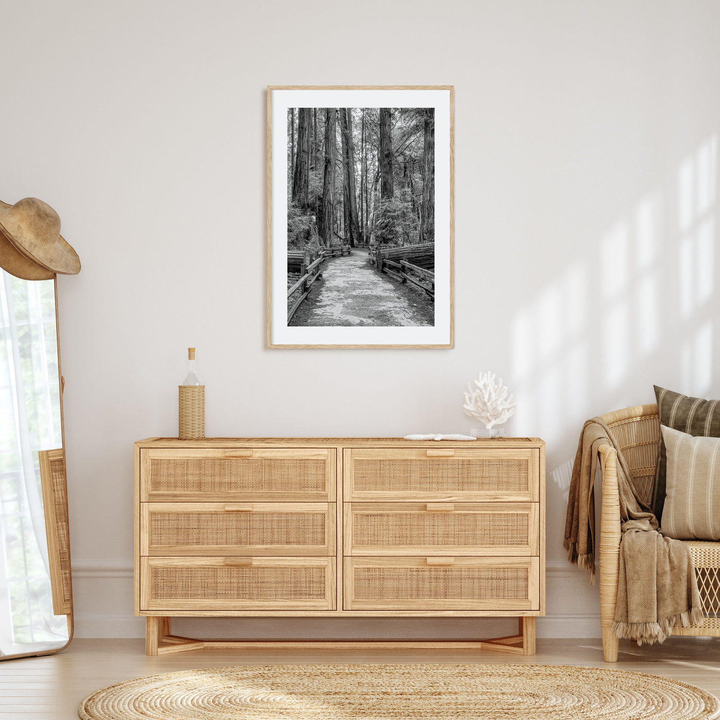Muir Woods National Monument Photo B&W Poster