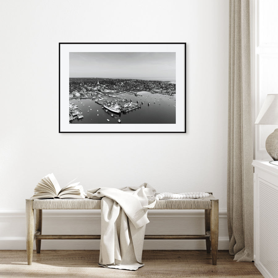 Nantucket Landscape B&W Poster