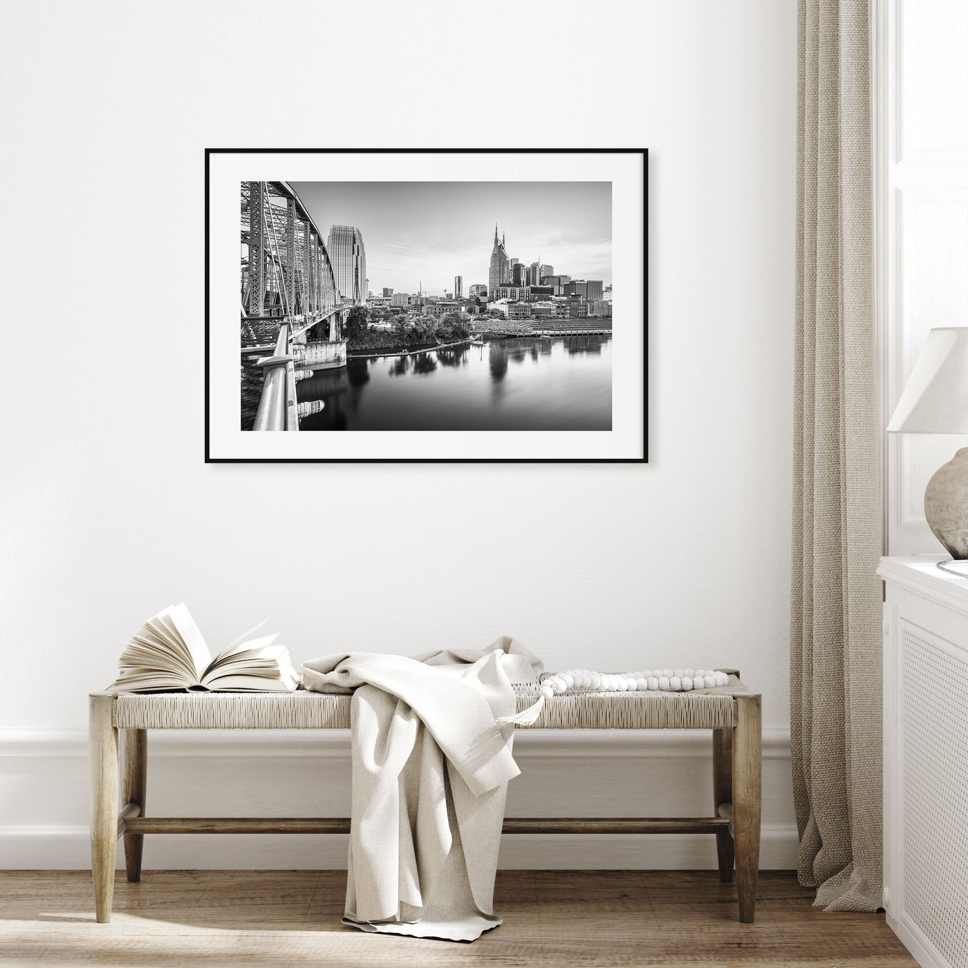 Nashville Landscape B&W Poster