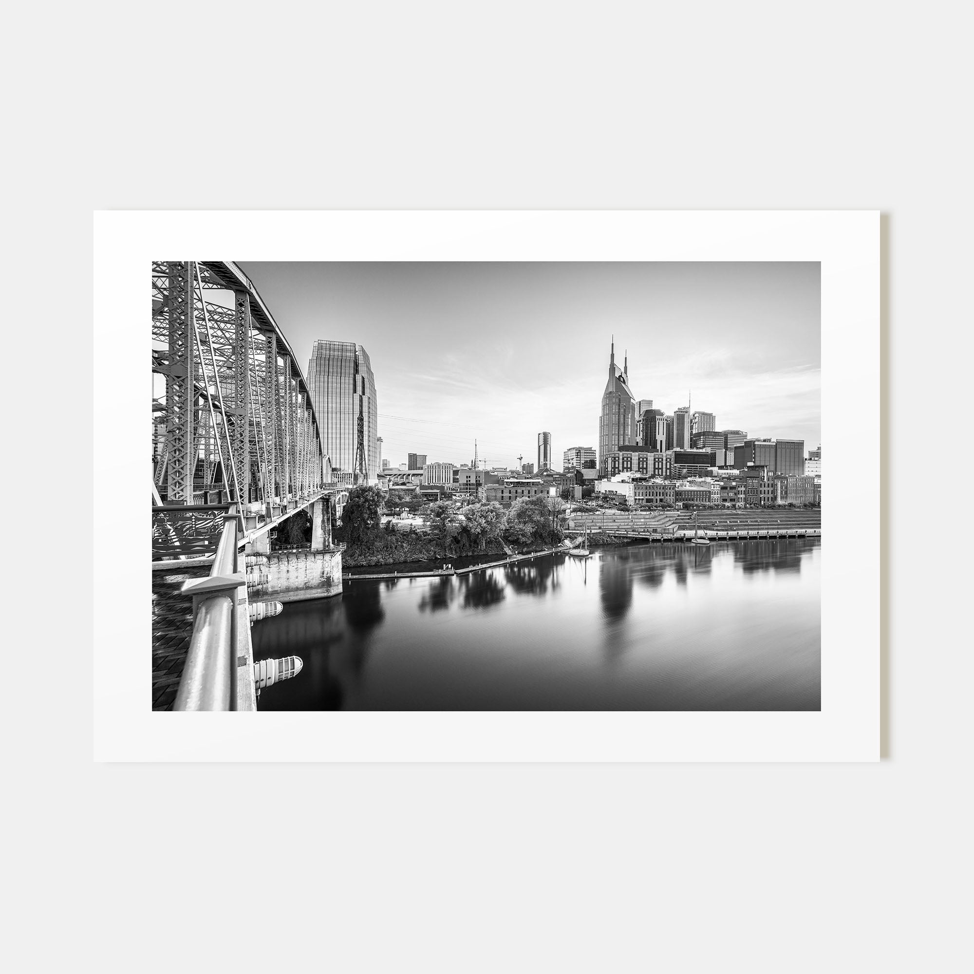 Nashville Landscape B&W Poster
