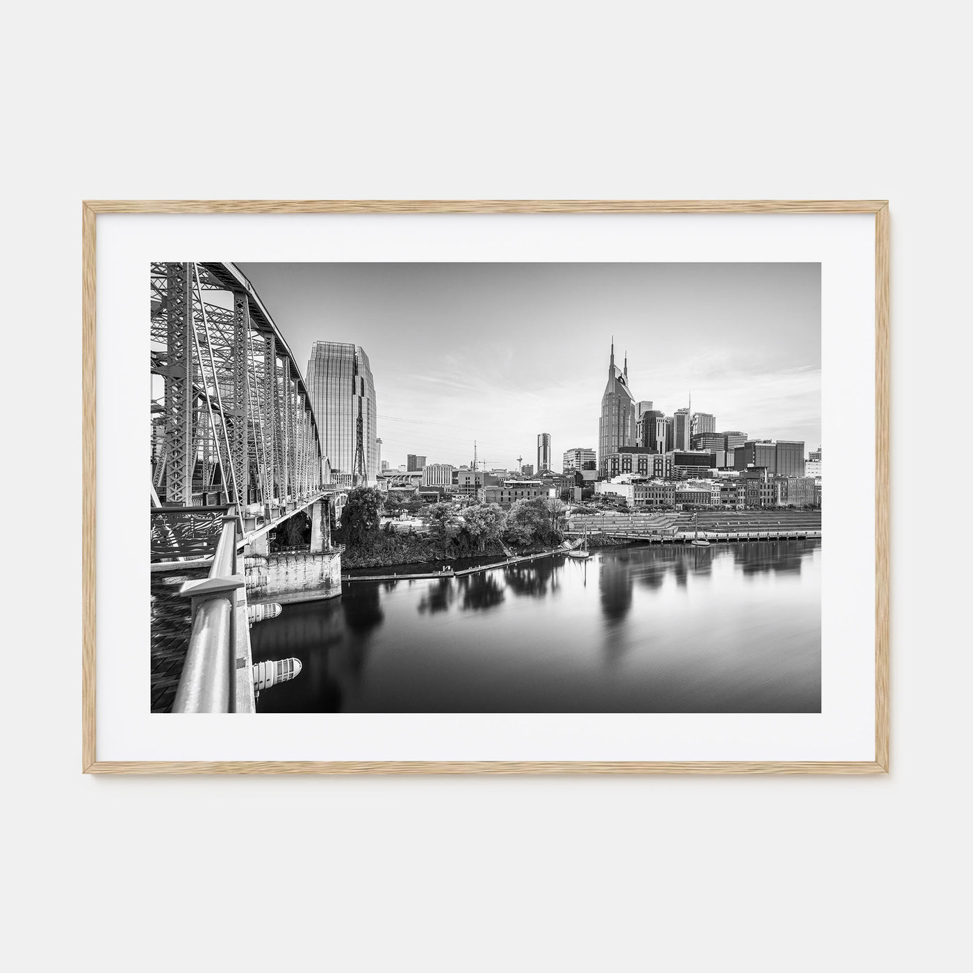Nashville Landscape B&W Poster