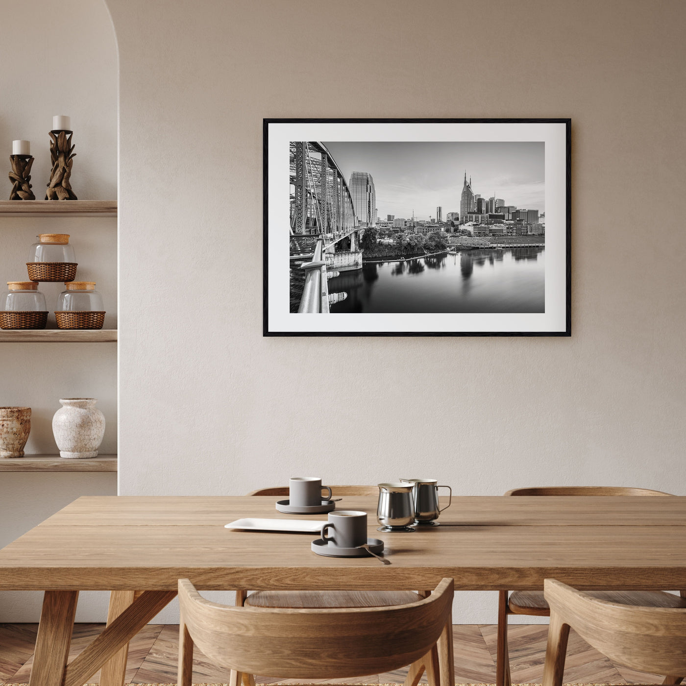 Nashville Landscape B&W Poster