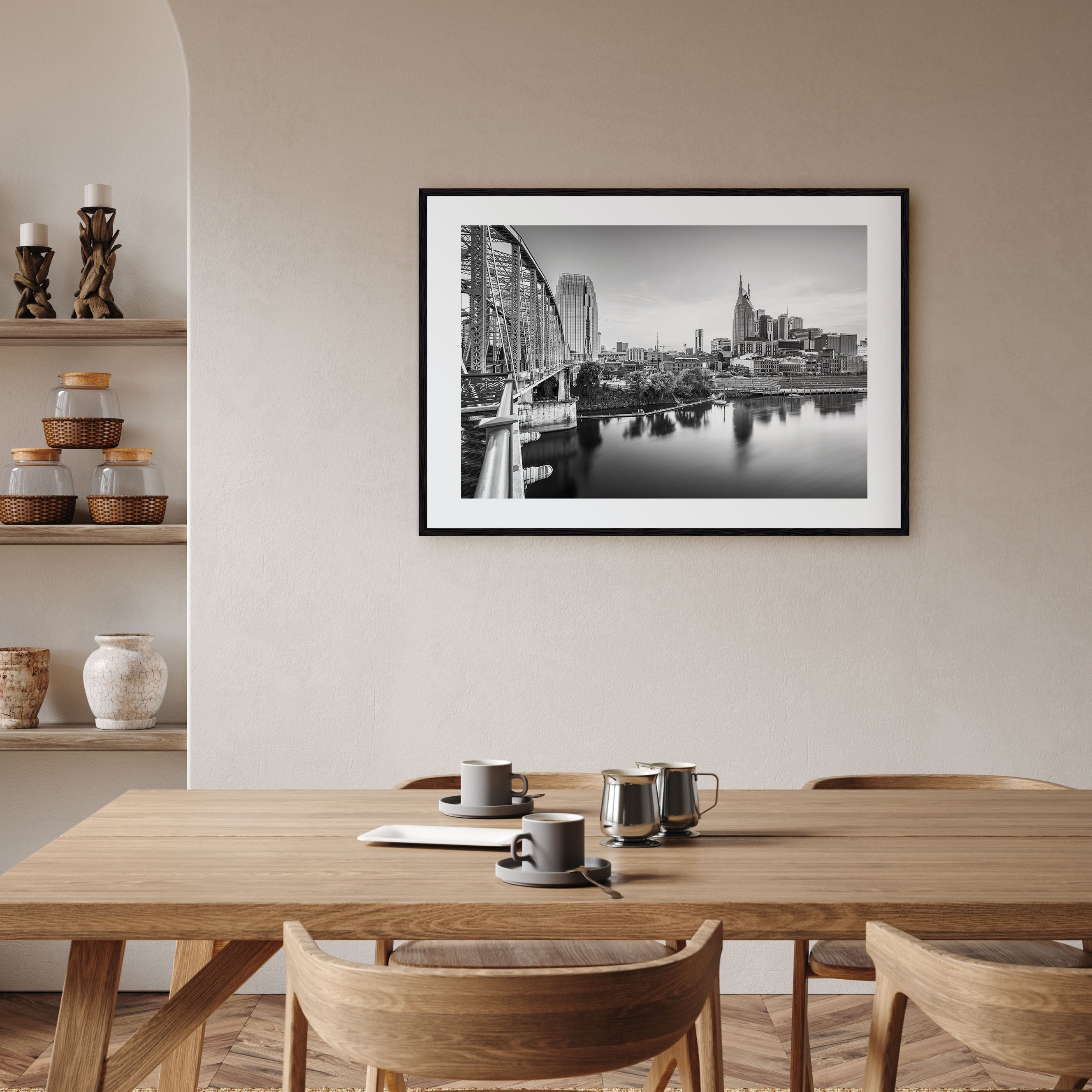 Nashville Landscape B&W Poster