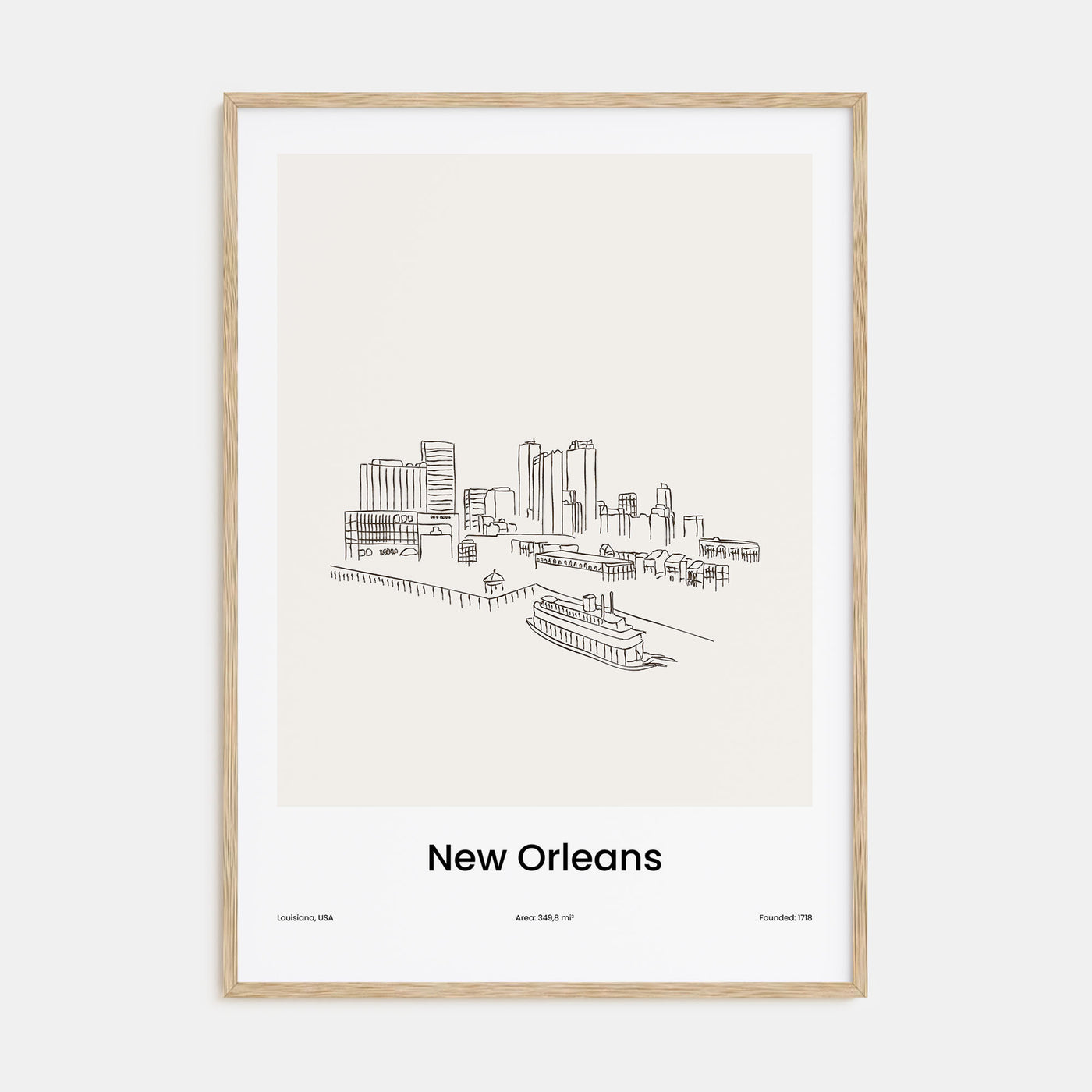 New Orleans Drawn No 1 Poster