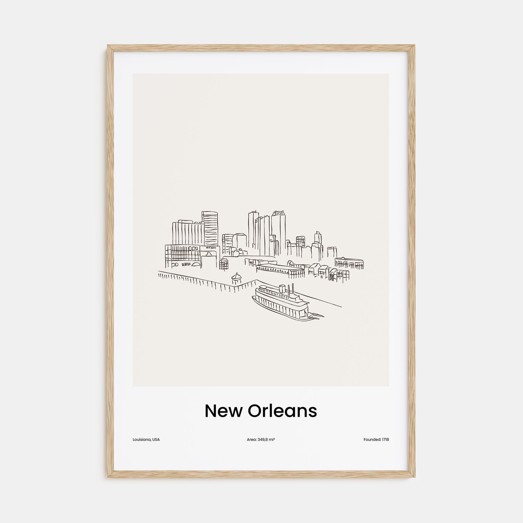 New Orleans Drawn No 1 Poster