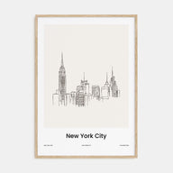 New York City Drawn No 1 Poster