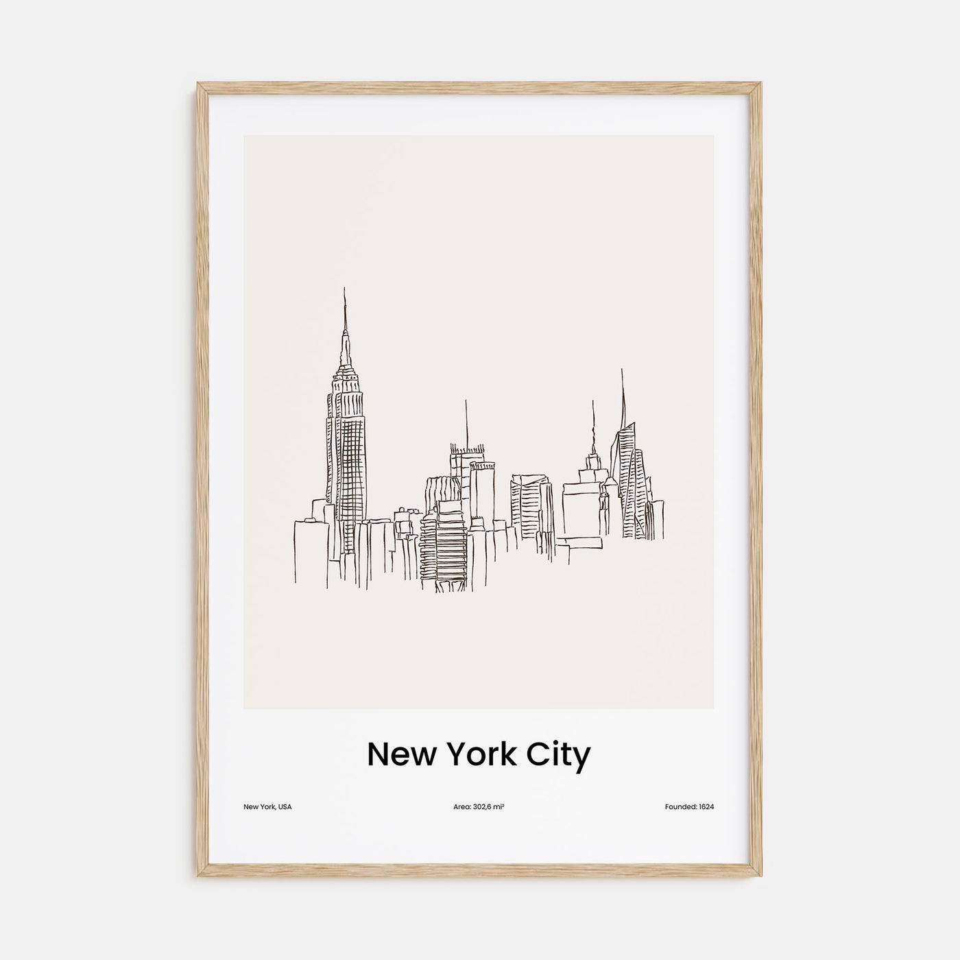 New York City Drawn No 1 Poster