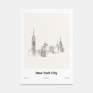 New York City Drawn No 1 Poster