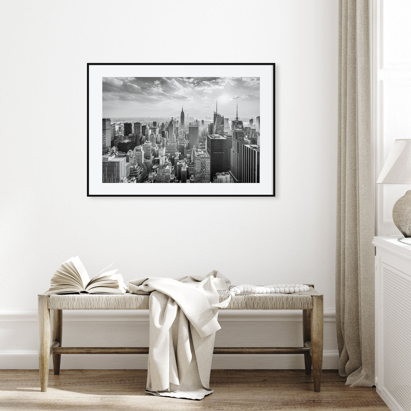 New York City Landscape B&W No 1 Poster