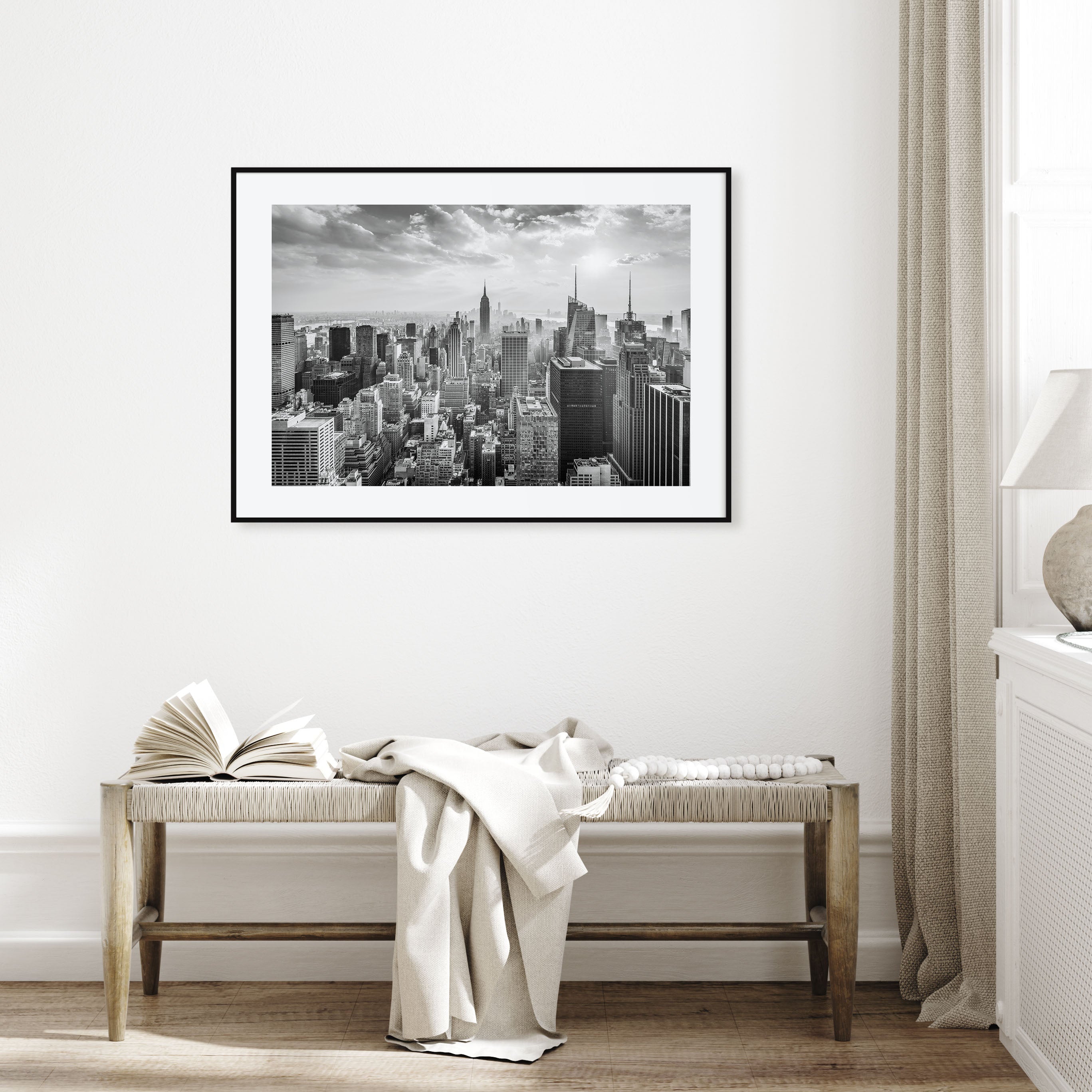 New York City Landscape B&W No 1 Poster