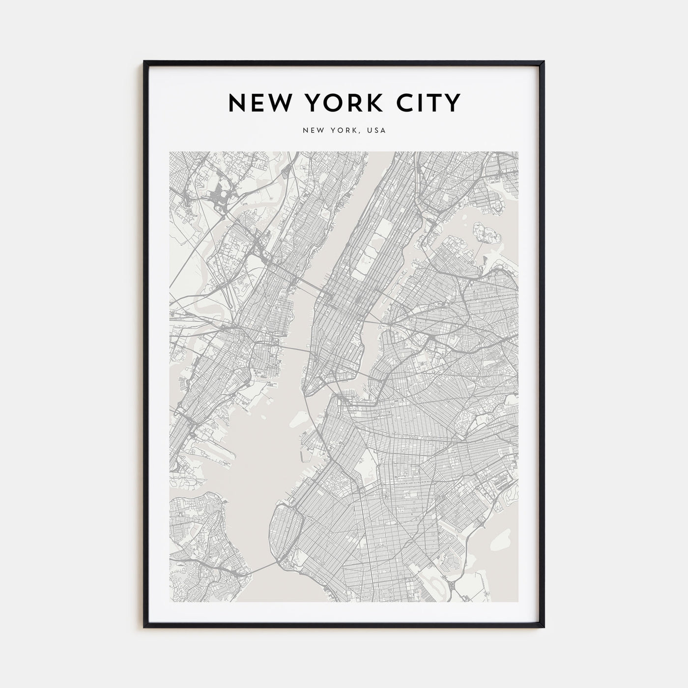 New York City Map Portrait Poster