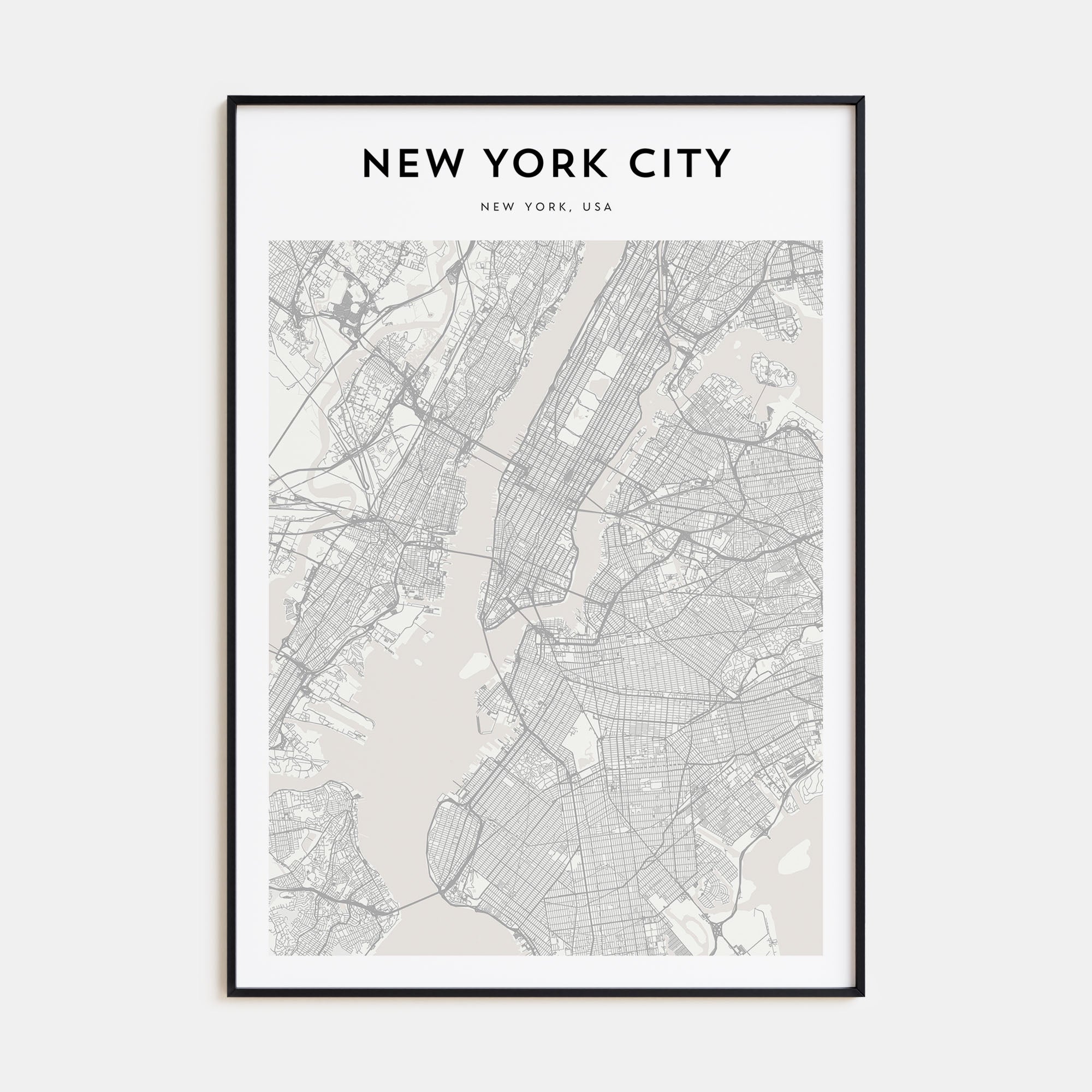 New York City Map Portrait Poster