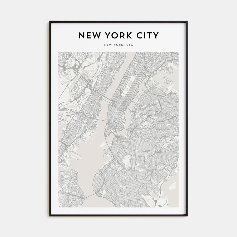 New York City Map Portrait Poster