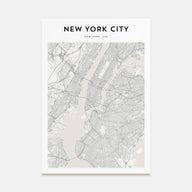New York City Map Portrait Poster
