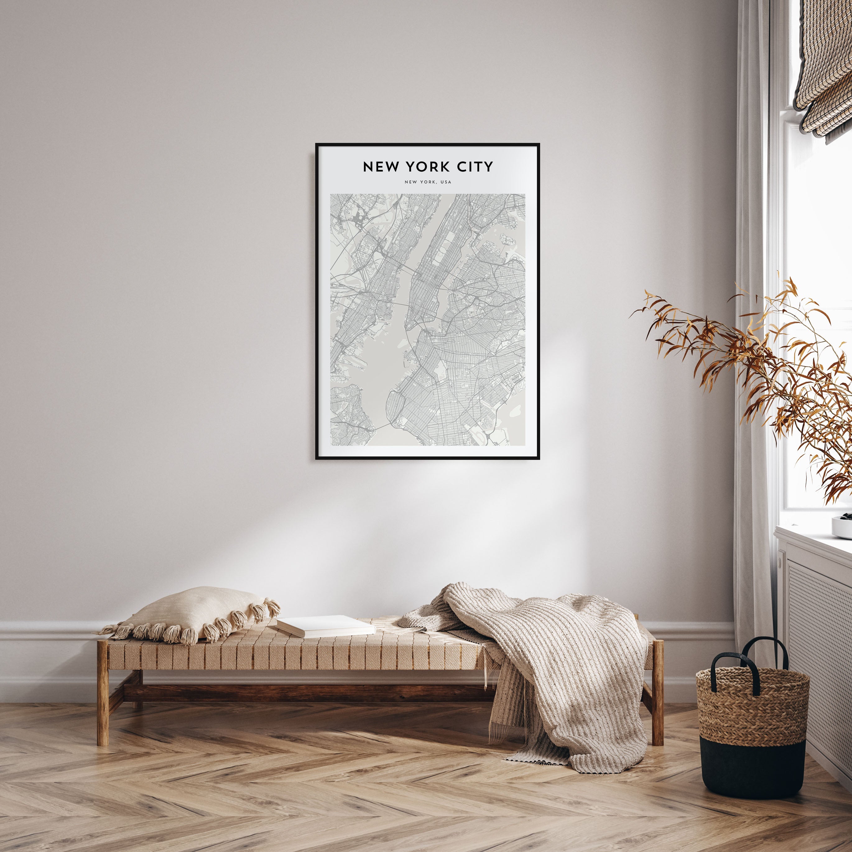New York City Map Portrait Poster