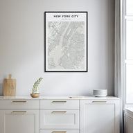 New York City Map Portrait Poster