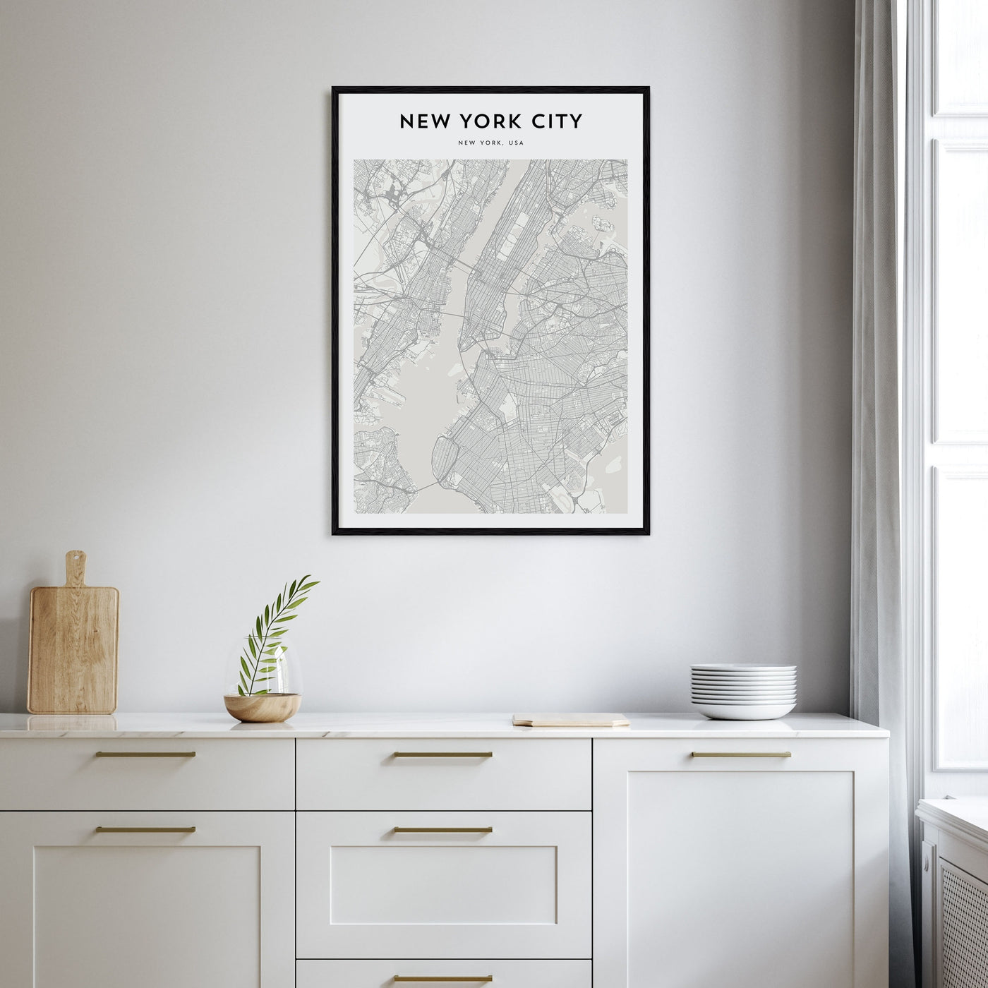 New York City Map Portrait Poster