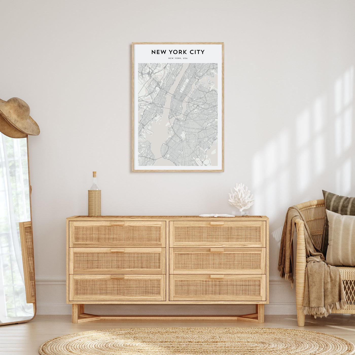 New York City Map Portrait Poster