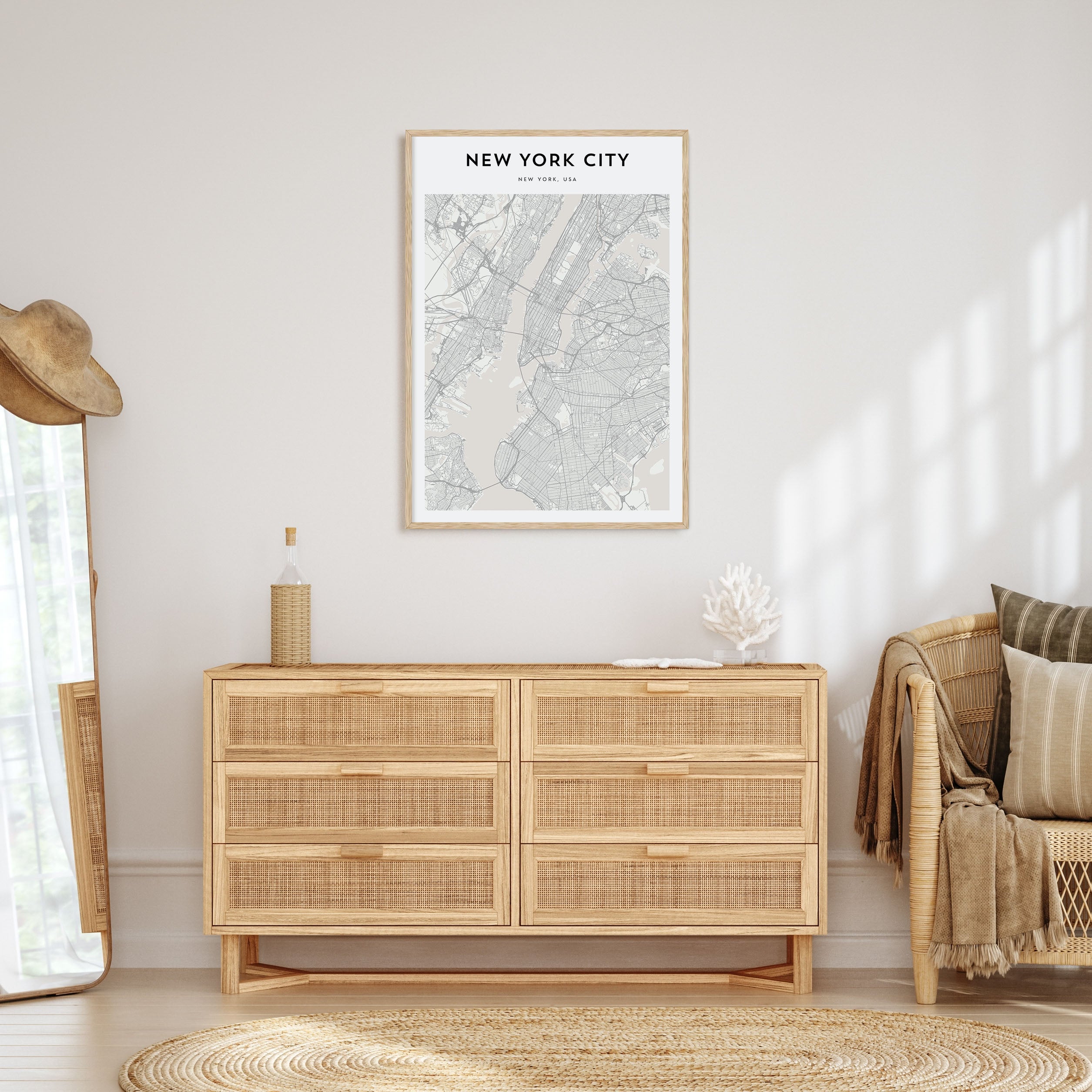 New York City Map Portrait Poster