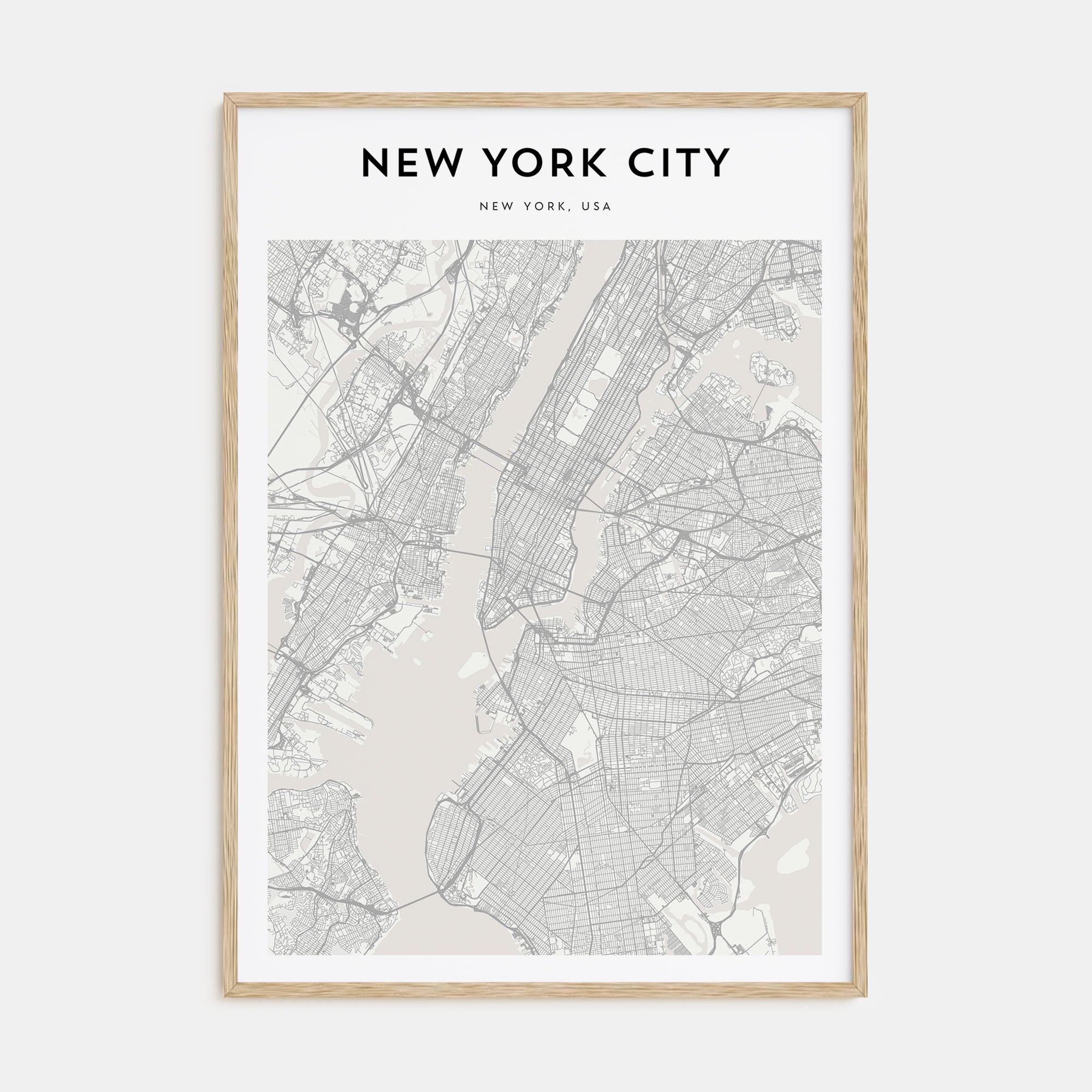 New York City Map Portrait Poster