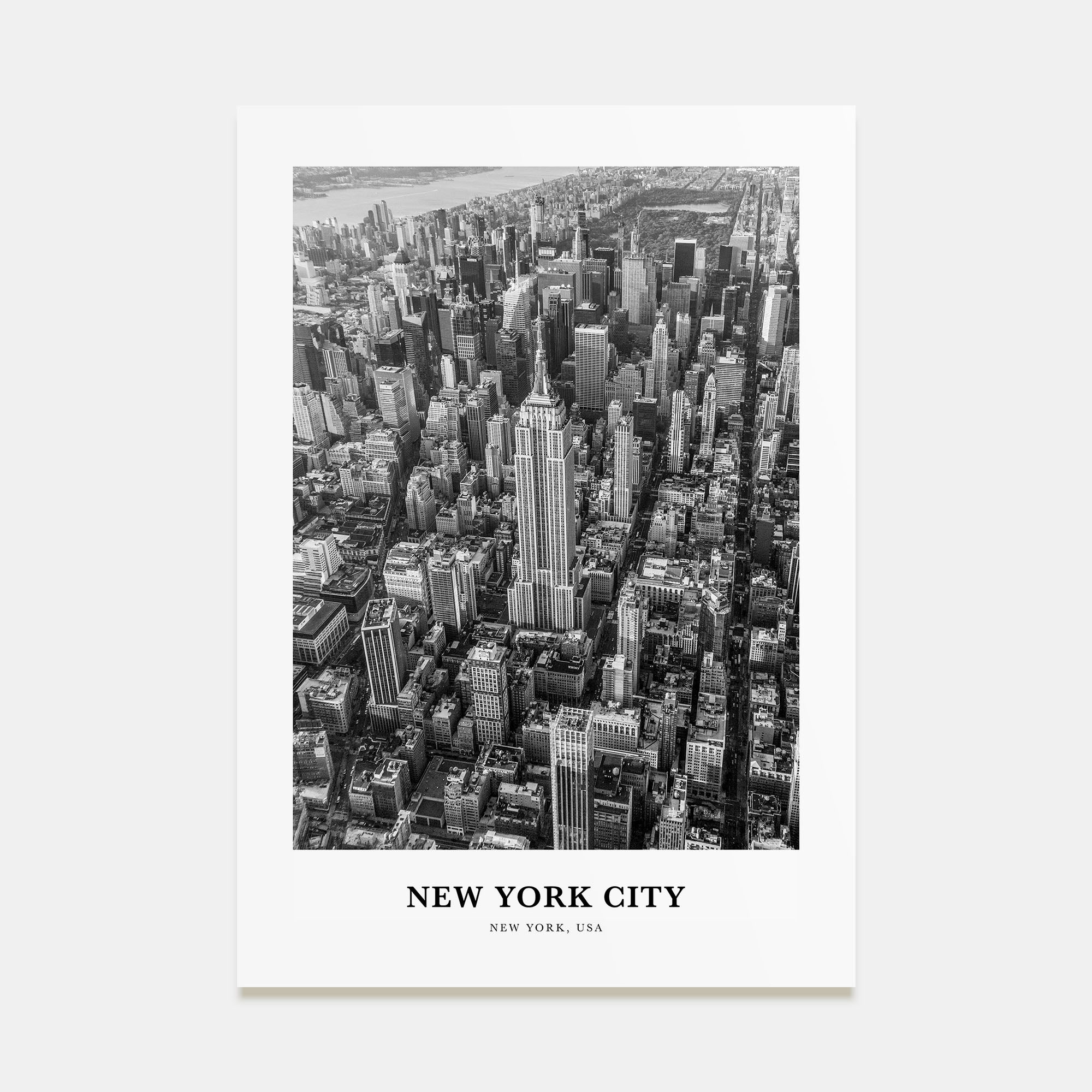 New York City Portrait B&W No 2 Poster