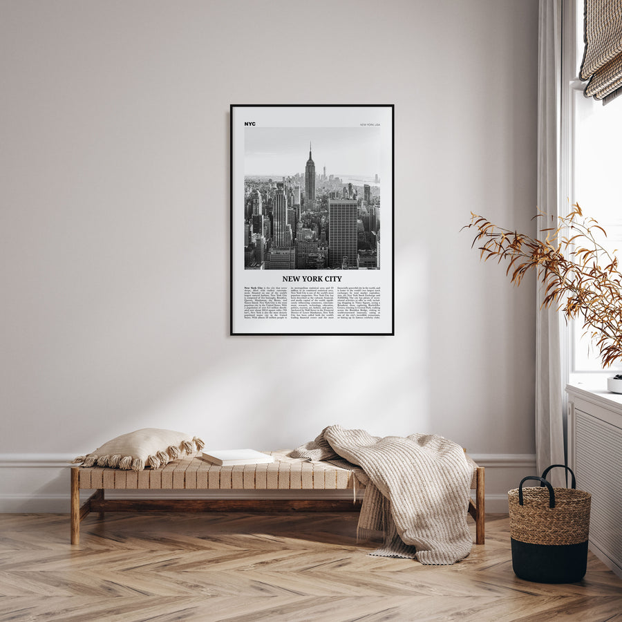 New York City Travel B&W No 1 Poster