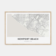 Newport Beach Map Landscape Poster