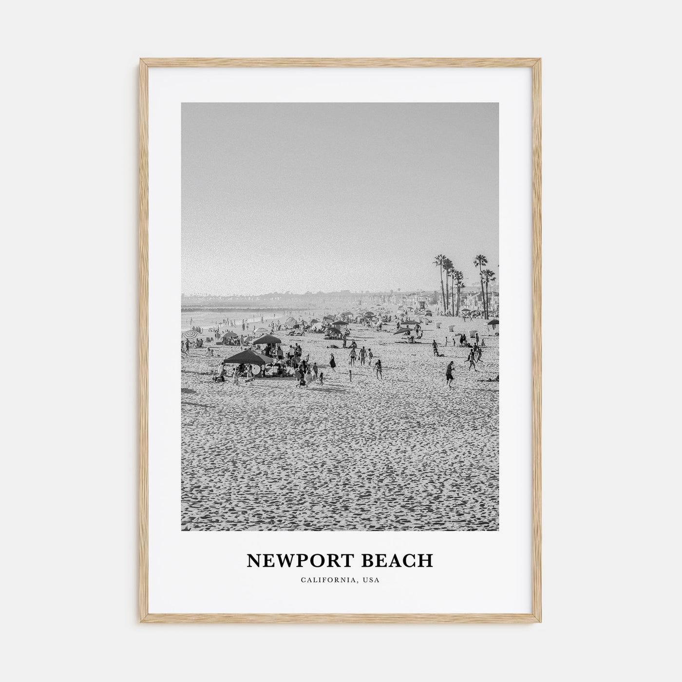 Newport Beach Portrait B&W No 1 Poster