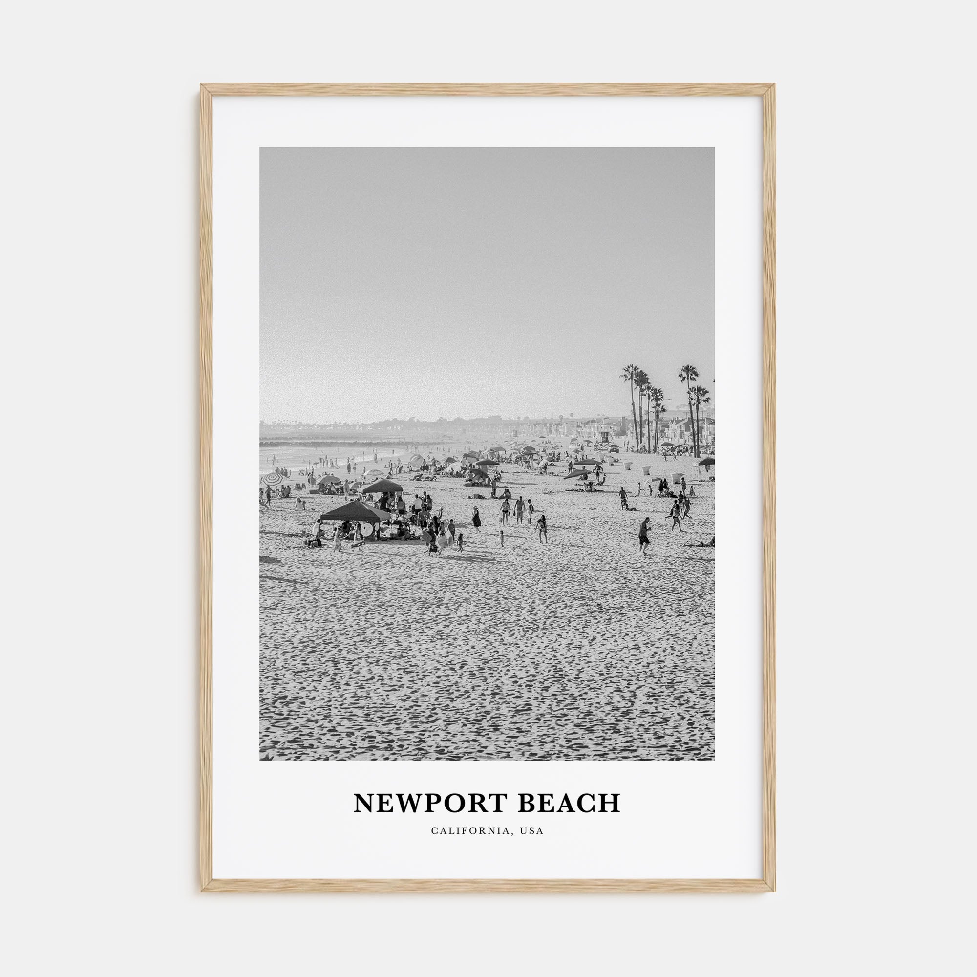 Newport Beach Portrait B&W No 1 Poster