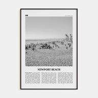 Newport Beach Travel B&W No 1 Poster