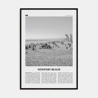 Newport Beach Travel B&W No 1 Poster