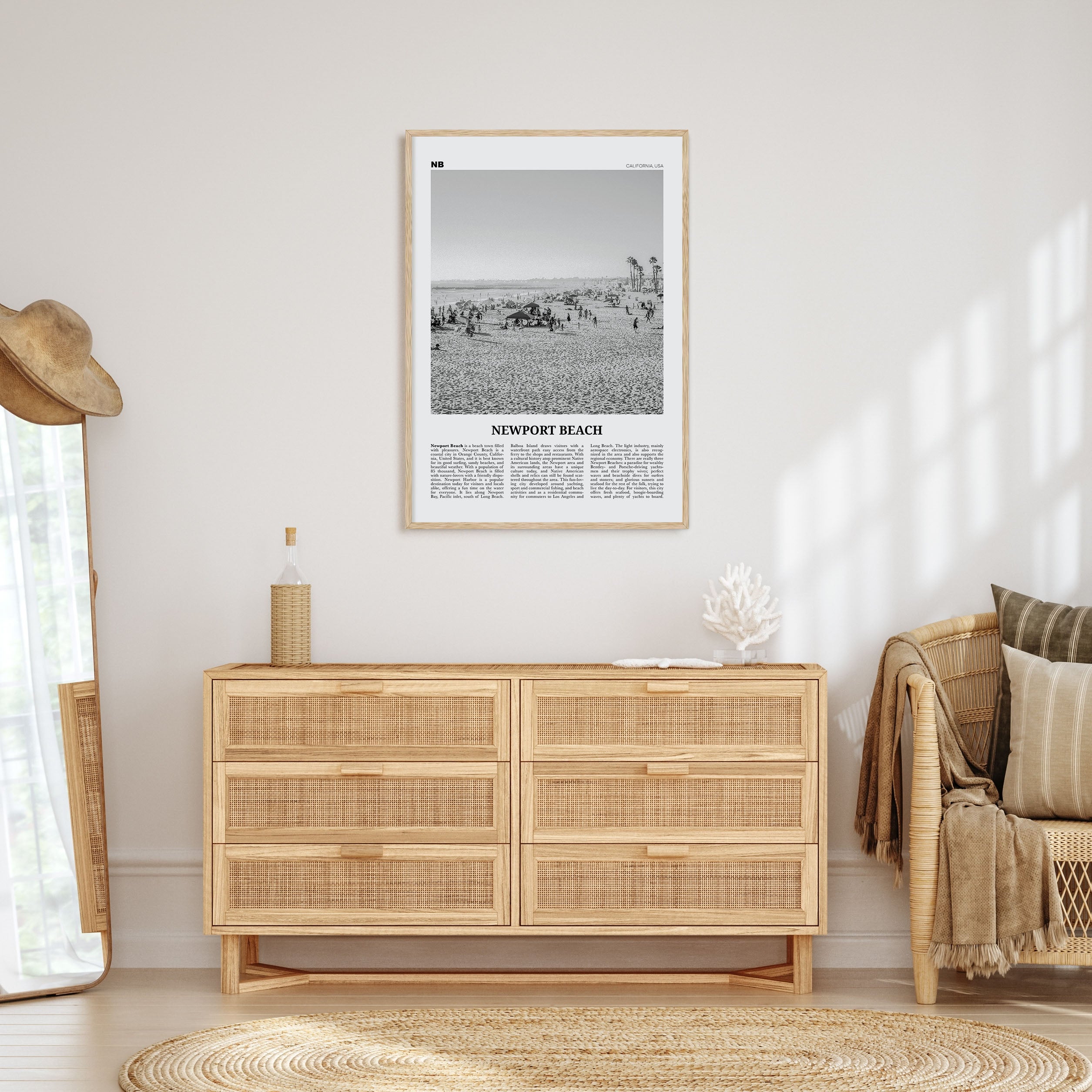 Newport Beach Travel B&W No 1 Poster