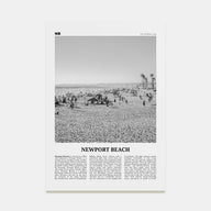 Newport Beach Travel B&W No 1 Poster