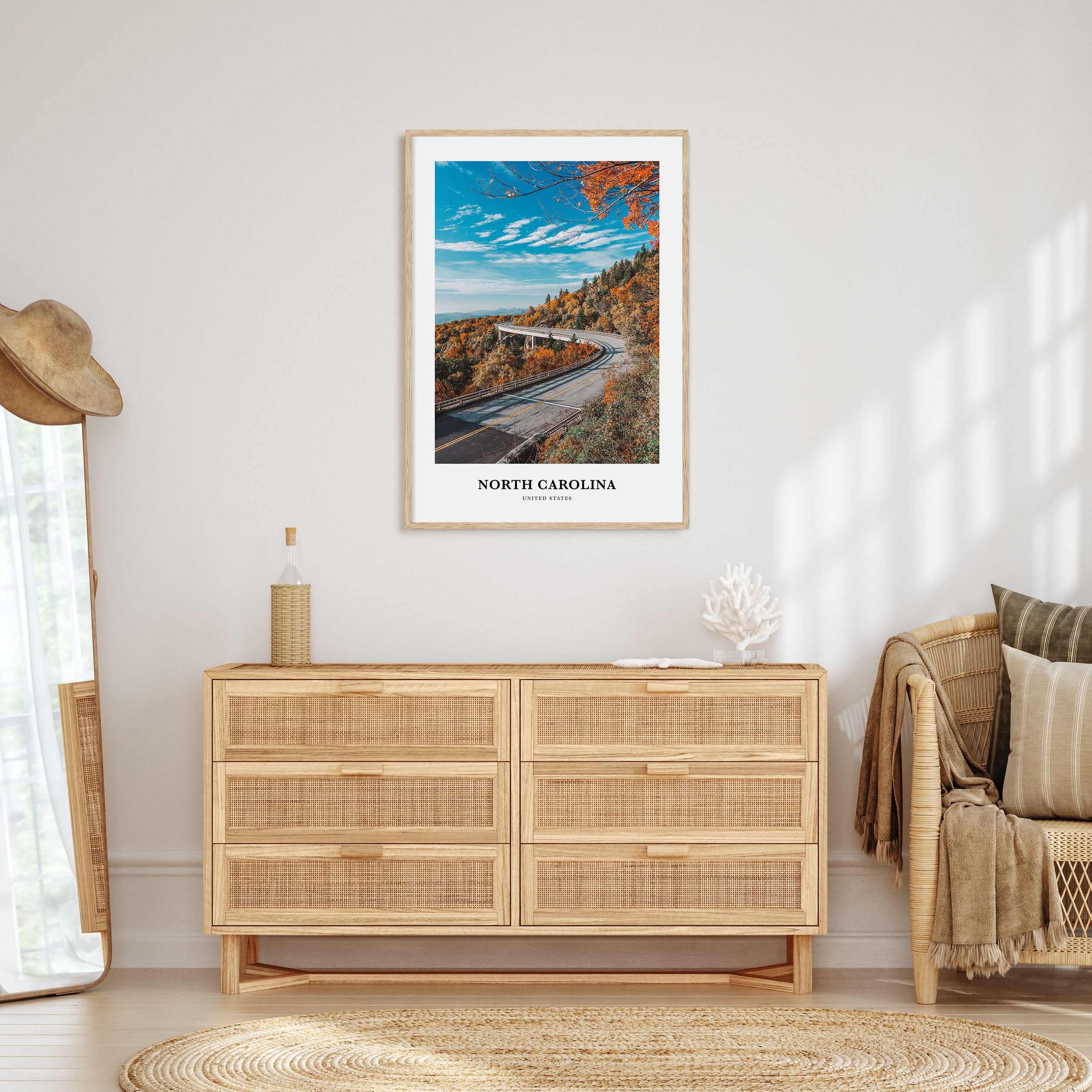 North Carolina Portrait Color No 1 Poster