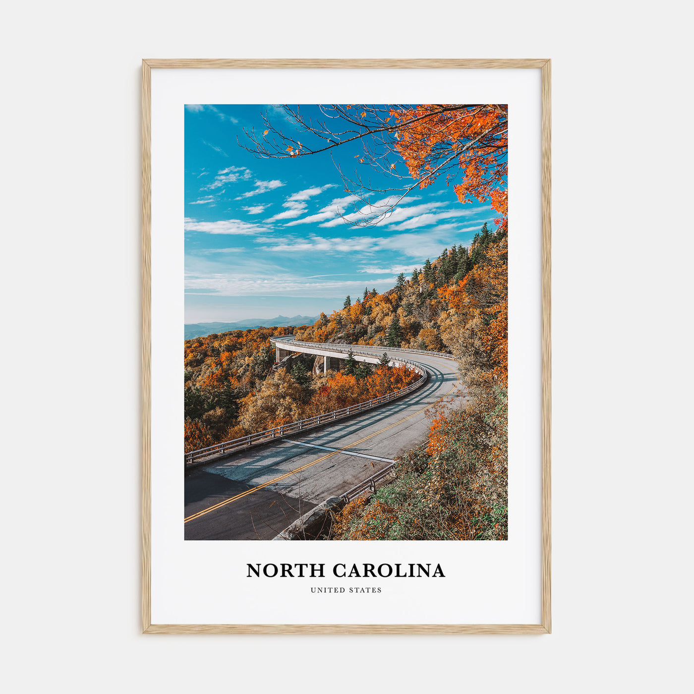 North Carolina Portrait Color No 1 Poster