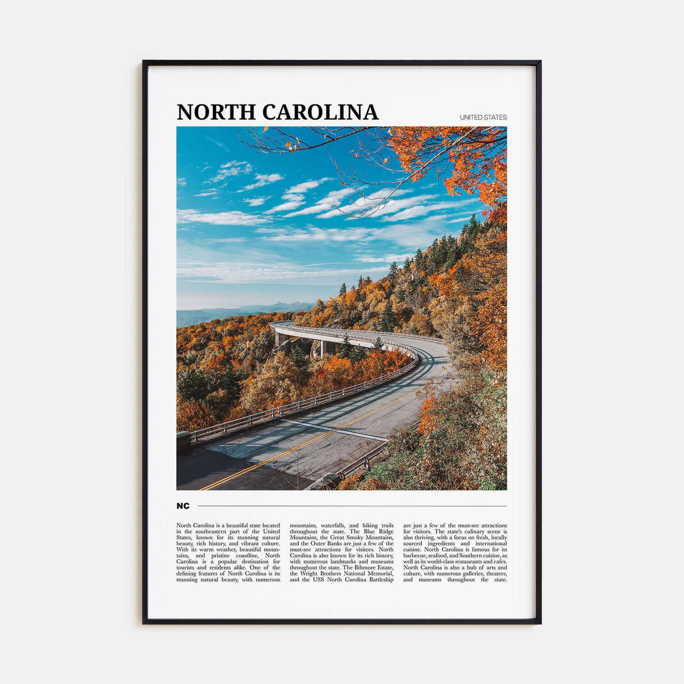 North Carolina Travel Color No 1 Poster