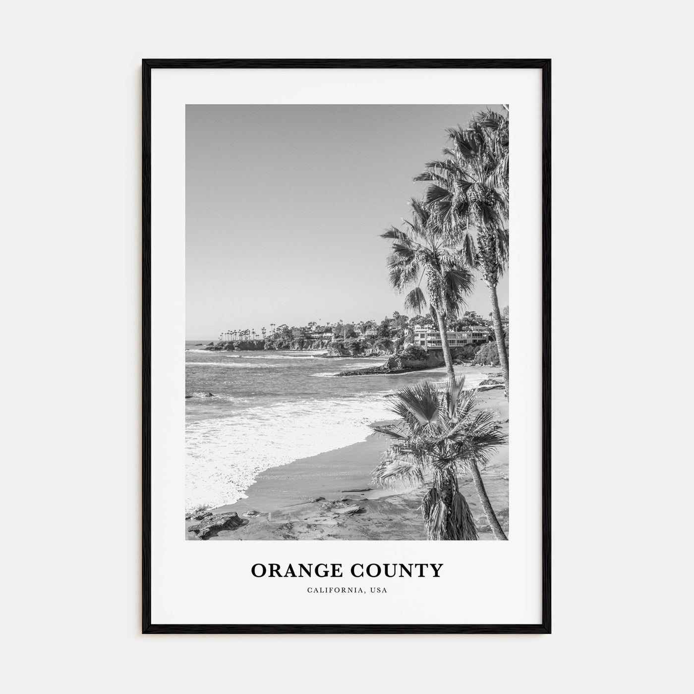 Orange County Portrait B&W Poster
