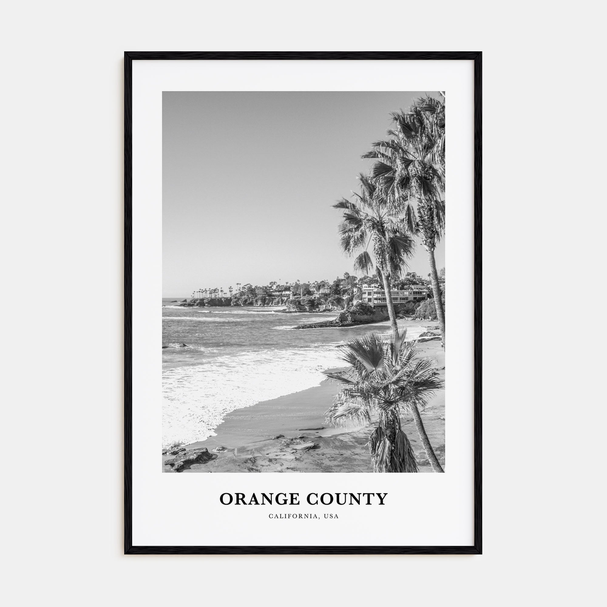 Orange County Portrait B&W Poster