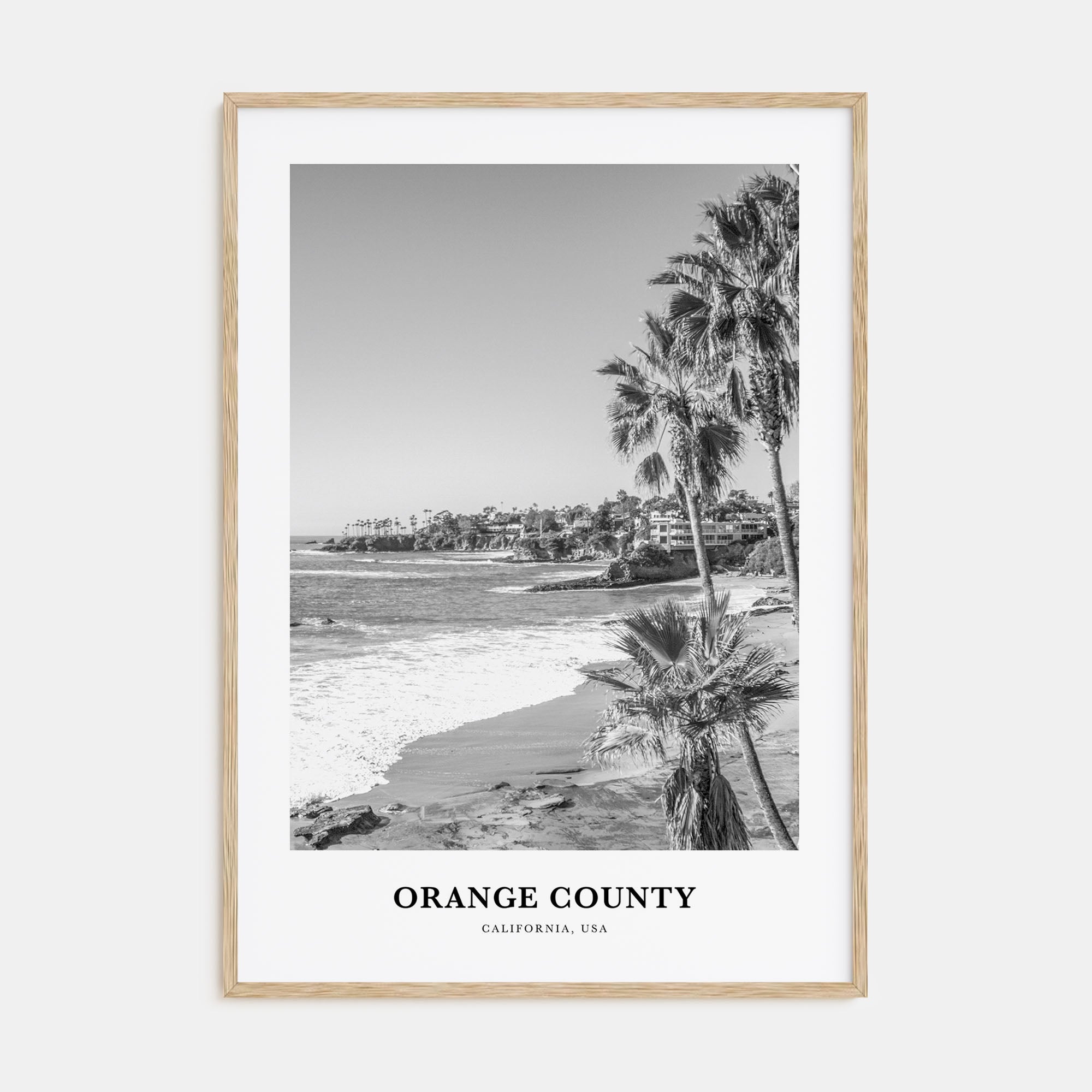 Orange County Portrait B&W Poster